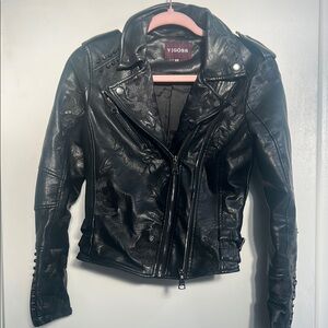 Vigoss Black Women's Leather Jacket